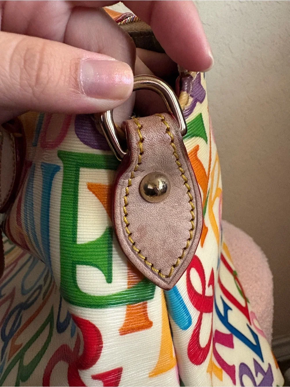 Dooney & Bourke Multicolor Signature Lettering Satchel